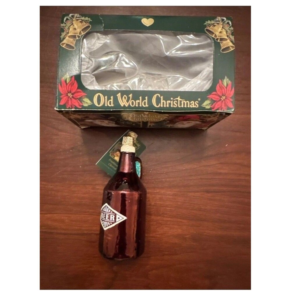 Old World Christmas Ornament Beer Growler